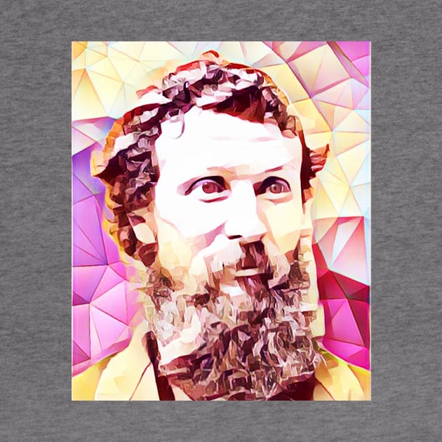 John Muir Pink Portrait | John Muir Artwork 13 by JustLit